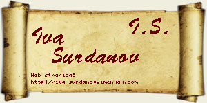 Iva Surdanov vizit kartica